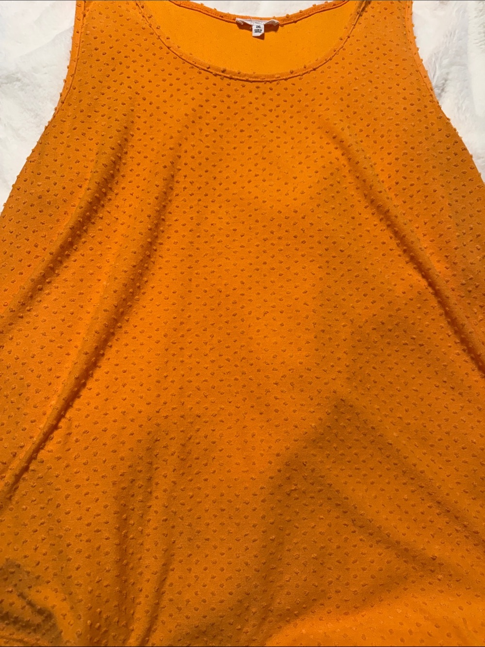 torrid Orange Sleeveless Textured Tank